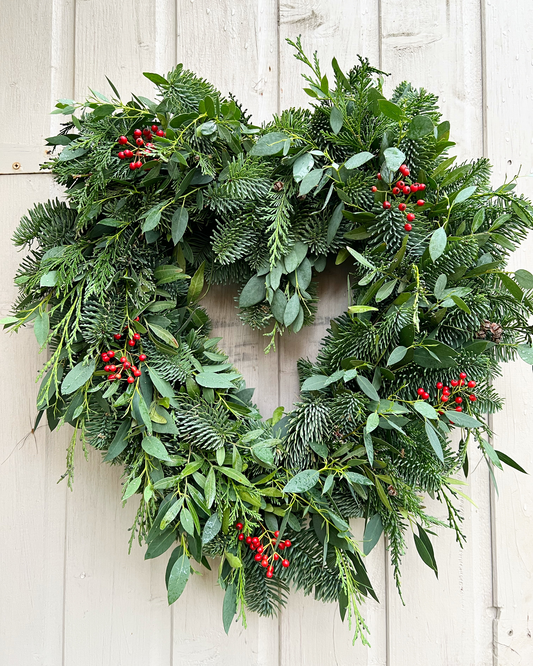 Christmas Heart Wreath